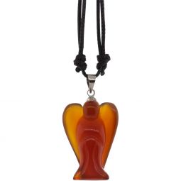 Gemstone Angel Necklace - Carnelian (Each)