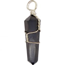 Wire Wrapped Point Pendant - Shungite (Pack of 5)