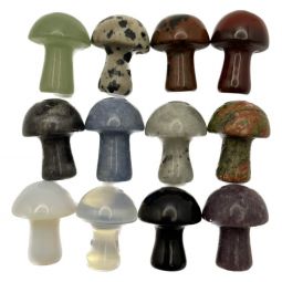 Gemstone Mini Mushrooms - Asst'd (Pack of 12)