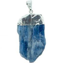 Kyanite Rough Point w/ Brass Cap Pendant (Each)