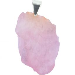 Rose Quartz Rough Point Pendant (Each)