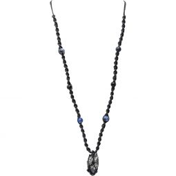 Hippie Necklace w/ Beads - Rough Black Tourmaline Point (Each)