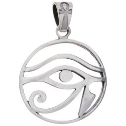 Horus Eye Round Egyptian Pendant