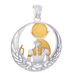 Gold Plated Egyptian Pendant Khonsu-Banishing