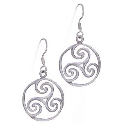 Celtic Trisquele Round Earrings