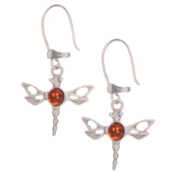 Dragonfly Amber Earrings Asst'd Colors