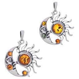 Celestial Pendant - Amber Accent