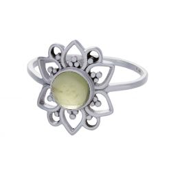 Peridot Flower Ring - Size 5