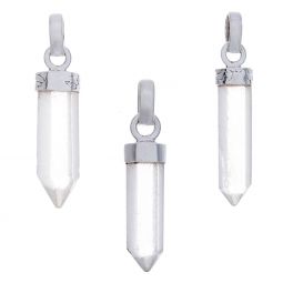 Clear Quartz Assorted Small Pencil Pendant (30mm to 36mm H)