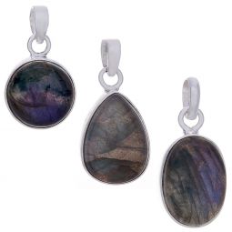 Labradorite Assorted Shapes Pendants (23mm to 30mm H)