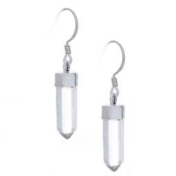 Clear Quartz Assorted Small Pencil Earrings (22mm to 35mm H)