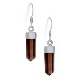 Smokey Quartz Assorted Small Pencil Earrings (22mm to 35mm H)