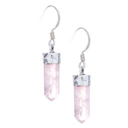 Rose Quartz Assorted Small Pencil Earrings (22mm to 35mm H)