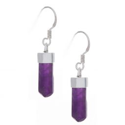 Amethyst Assorted Small Pencil Earrings (22mm to 35mm H)