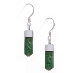 Green Aventurine Assorted Small Pencil Earrings (22mm to 35mm H)