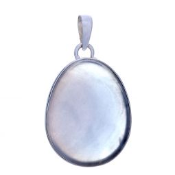 Blue Chalcedony Small Geode Slice Pendant