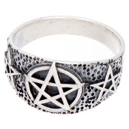 Pentacle Band Ring -Size 10