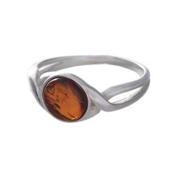 Amber Ring - Round - Size 5