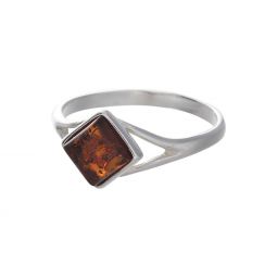 Amber Ring - Diamond Shape - Size 5