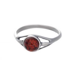 Amber Ring - Round Shape - Size 5