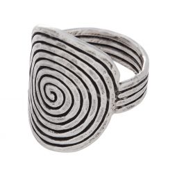 Hammered Spiral Ring - Size 5