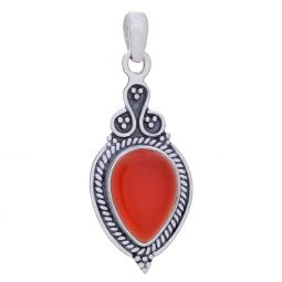 Carnelian Fancy Teardrop Pendant