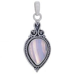 Blue Lace Agate Fancy Teardrop Pendant