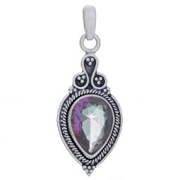 Mystic Topaz Fancy Teardrop Pendant