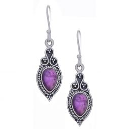 Amethyst Fancy Teardrop Earrings