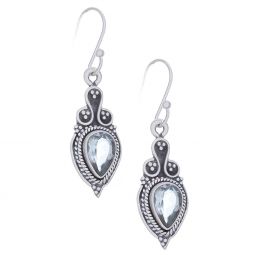 Blue Topaz Fancy Teardrop Earrings