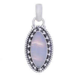 Blue Lace Agate Fancy Marquise Pendant