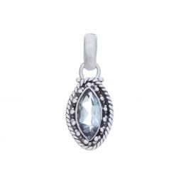 Blue Topaz Fancy Marquise Pendant