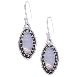 Blue Lace Agate Fancy Marquise Earrings