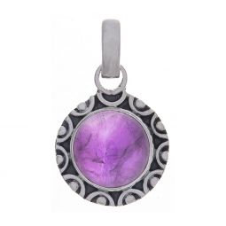 Amethyst Fancy Round Pendant