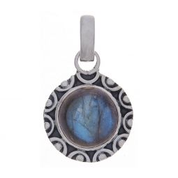 Labradorite Fancy Round Pendant