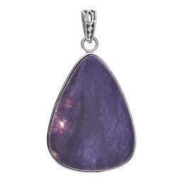 Assorted XXL Teardrop Charoite Pendants (56 to 69mm H)