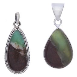 Assorted Teardrop Chrysoprase Pendant (35 to 40mm H)