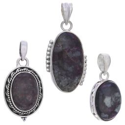 Assorted Medium Oval Eudyalite Pendants (25 to 37mm H)