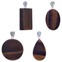 Assorted Shapes XL Tiger Eye Pendant (60 to 66mm H)