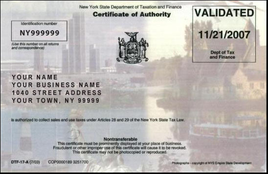 New York Seller's Permit - NY Business Tax Permit
