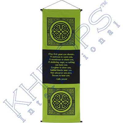 Cotton Inspirational Banner Celtic Prayer (each) | Kheops International